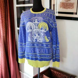 NWOT BOX LUNCH (MED) Rare BASKET ANIMATED Sweater